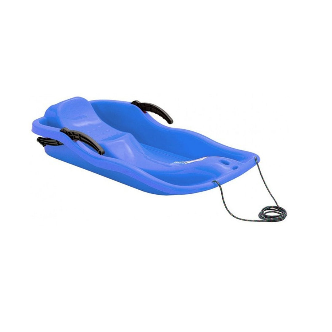 Prosperplast Plastic Kids Sledge with Brakes Rope Down Hill Slide Winter Tobogan Outdoors Fun
