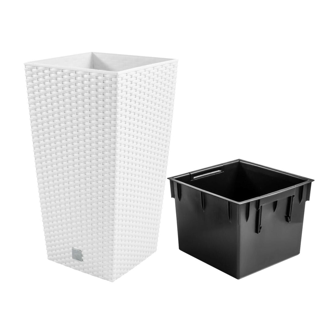 Flower pot with a contribution Rato Square DRTS265-S449 - white