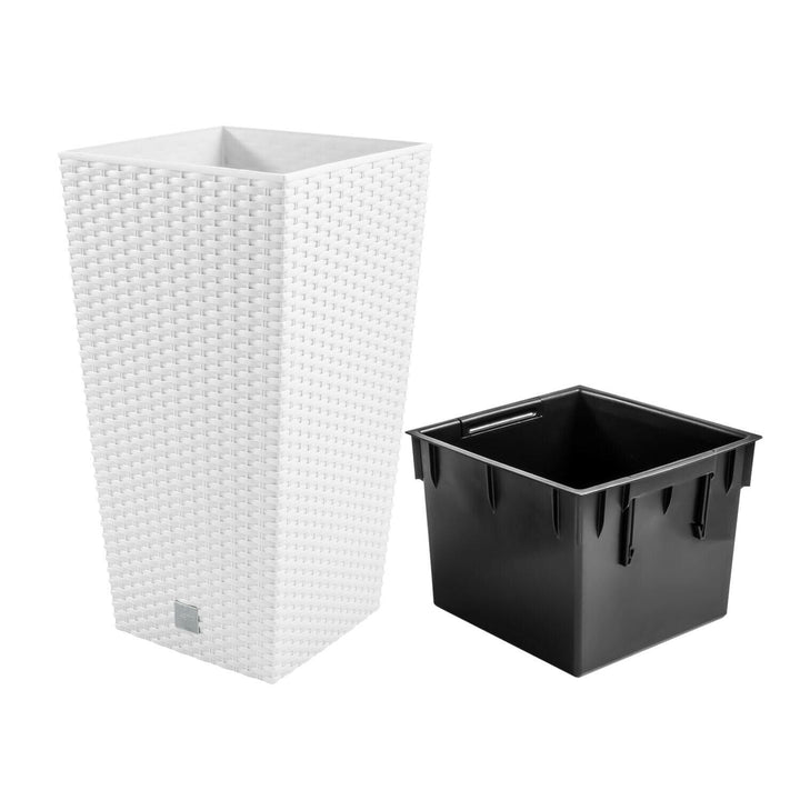 Flower pot with a contribution Rato Square DRTS265-S449 - white
