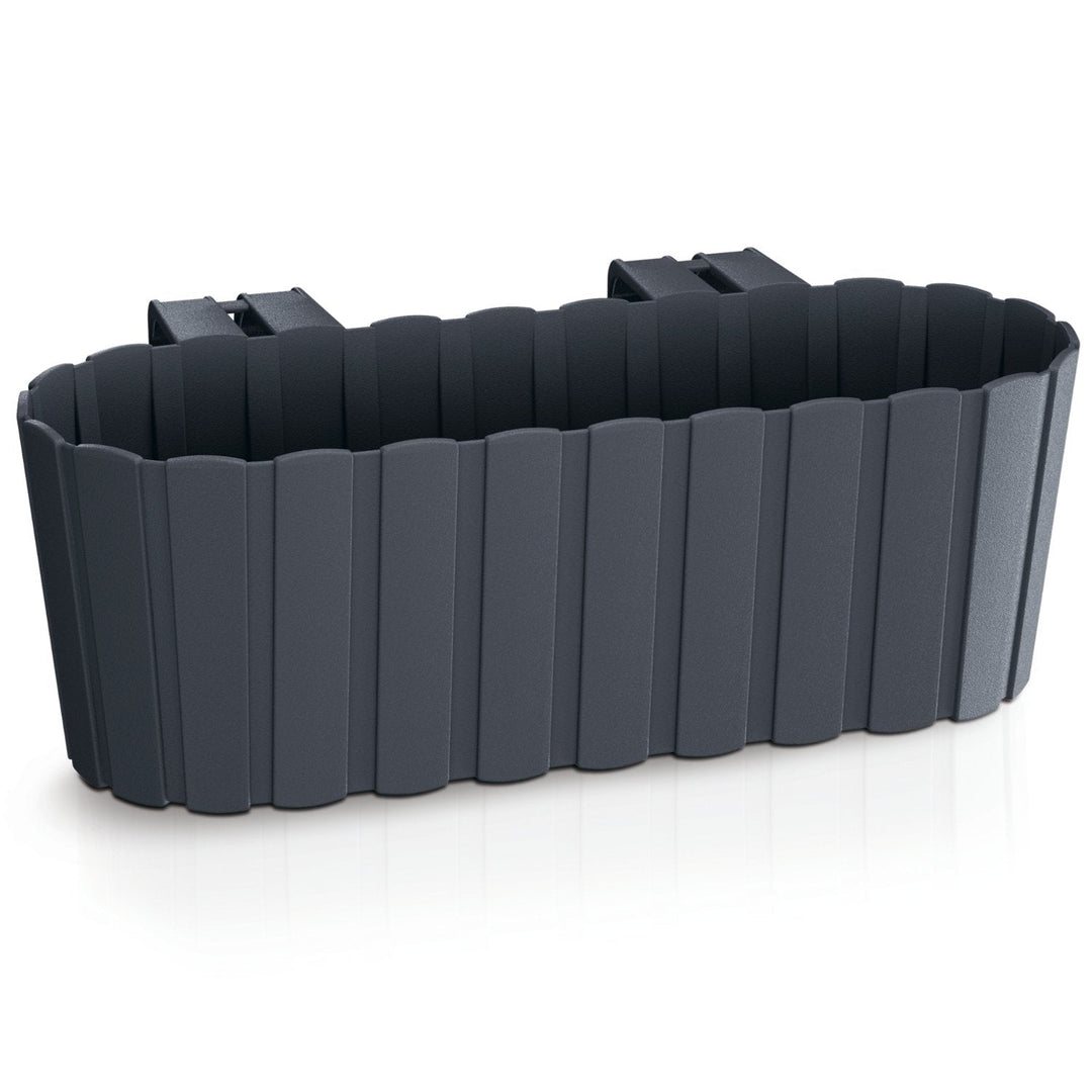 Boardee Hook DDECZ400-S433 flowerpot with hooks - anthracite made of small boards