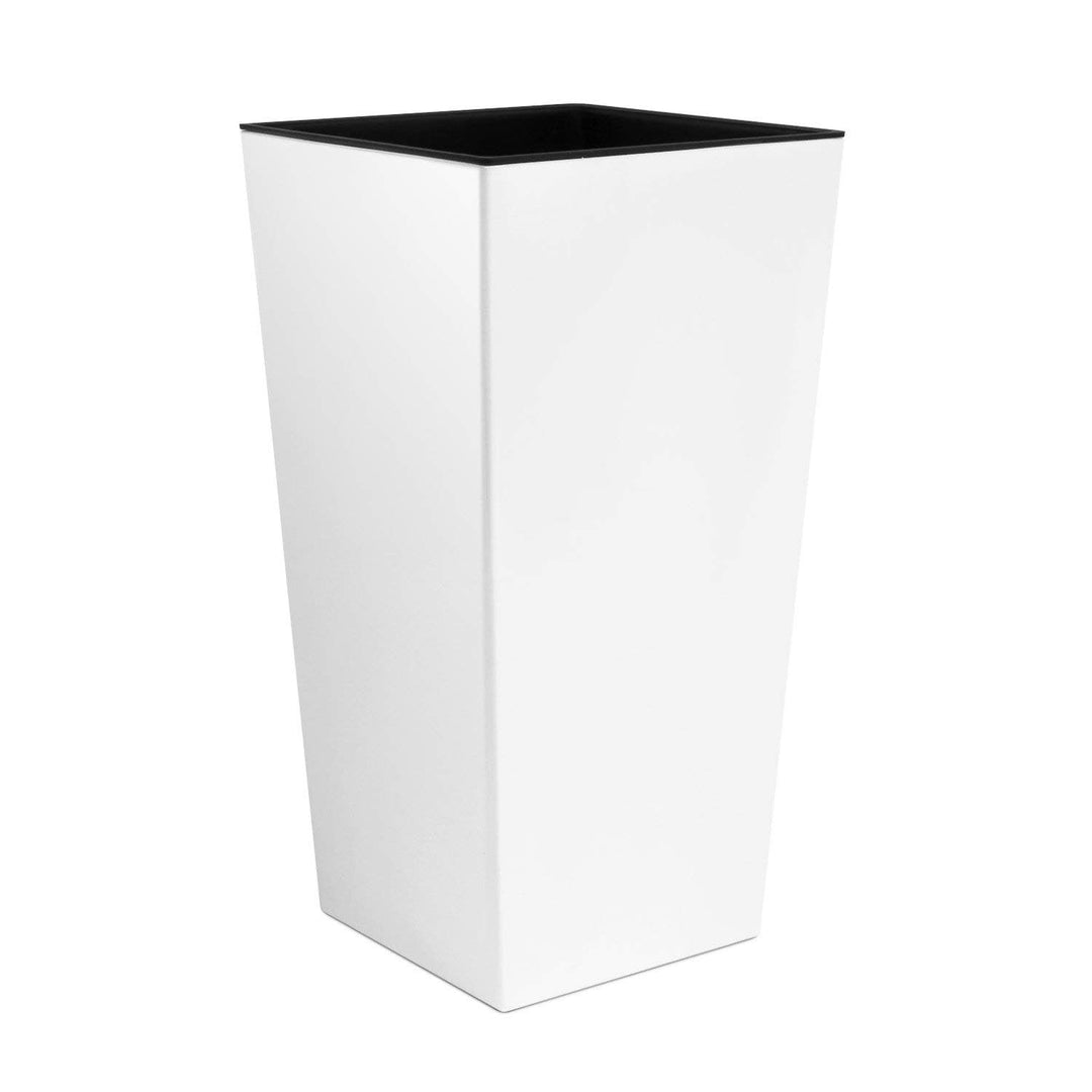 Flower pot with an insert Urbi Square DURS200-S449 - white