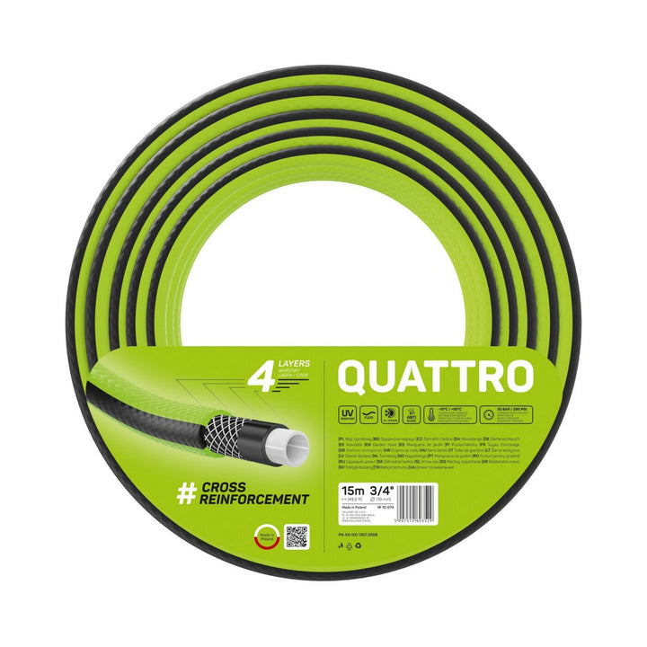 Cellfast Quattro 3/4'' 15m 4 ply cross braided garden hose