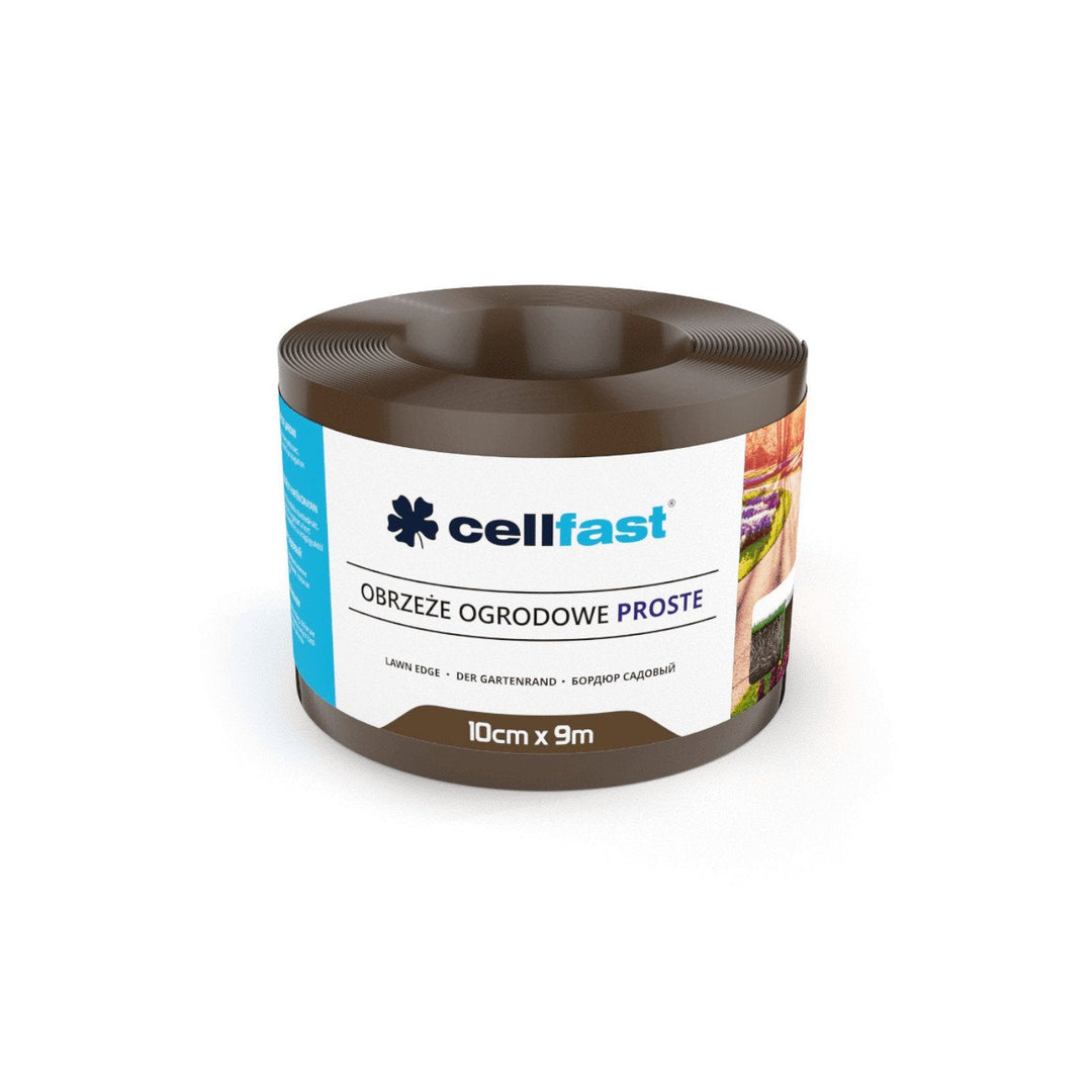 Cellfast 30-211H Lawn Garden Edge Border Straight Roll  10cm x 9m Brown