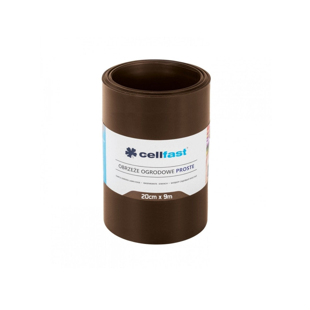 Straight garden edge 20cm x 9m Cellfast brown