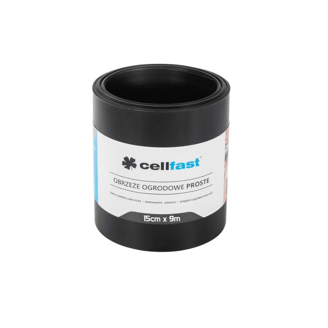 Straight garden edge 15cm x 9m Cellfast black