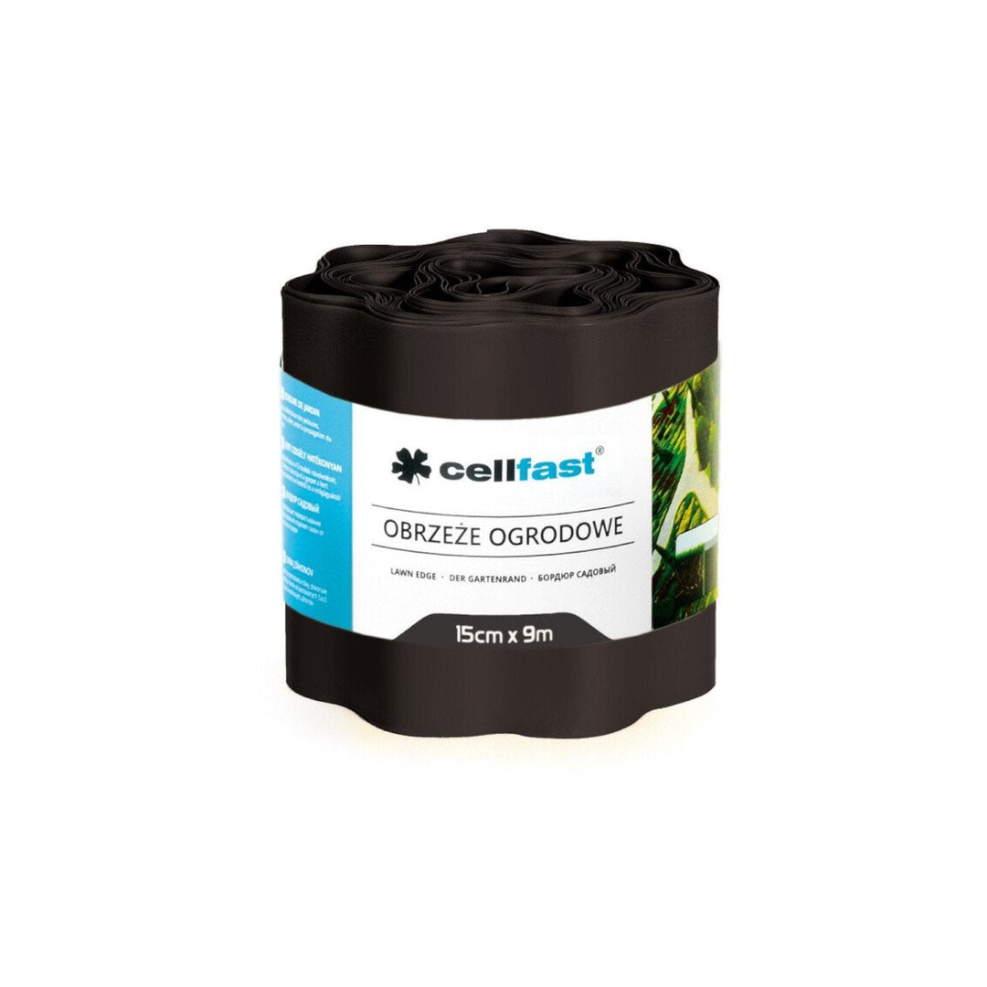 Garden wavy edging 15cm x 9m Cellfast black