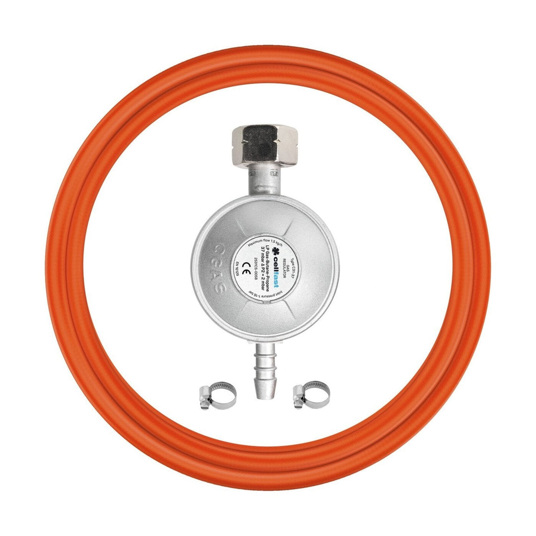 Cellfast 52-505 1.5m Gas Regulator with Hose Set for Propane-Butane