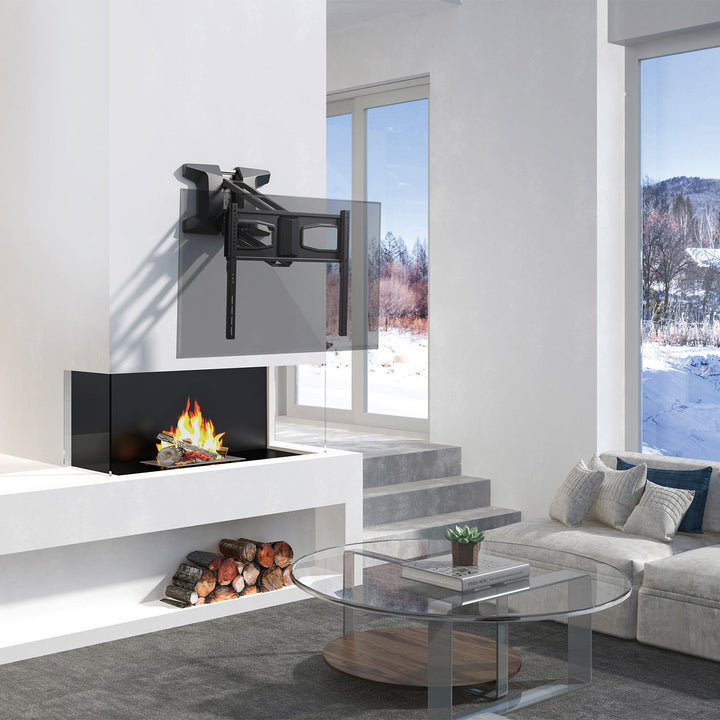Maclean MC-891 Electric TV Wall Mount Bracket Remote 37''-70" VESA 35kg Over Fireplace Pull Down TV Holder EU plug