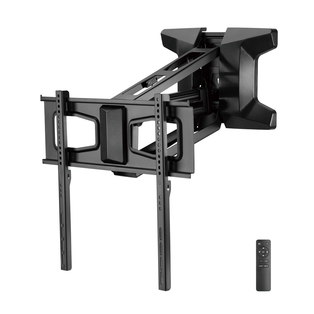 Maclean MC-891 Electric TV Wall Mount Bracket Remote 37''-70" VESA 35kg Over Fireplace Pull Down TV Holder EU plug