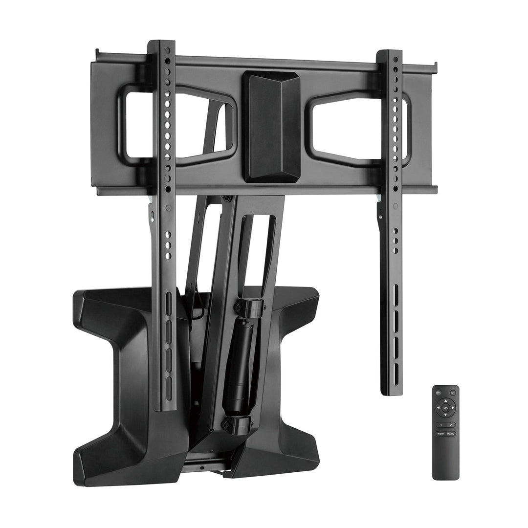 Maclean MC-891 Electric TV Wall Mount Bracket Remote 37''-70" VESA 35kg Over Fireplace Pull Down TV Holder EU plug