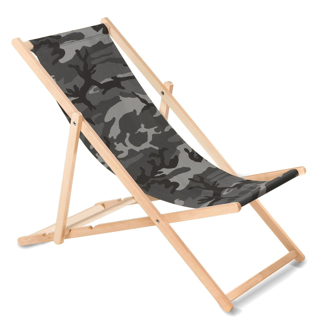 GreenBlue beech GB183 Deck chair Classic - camo gray