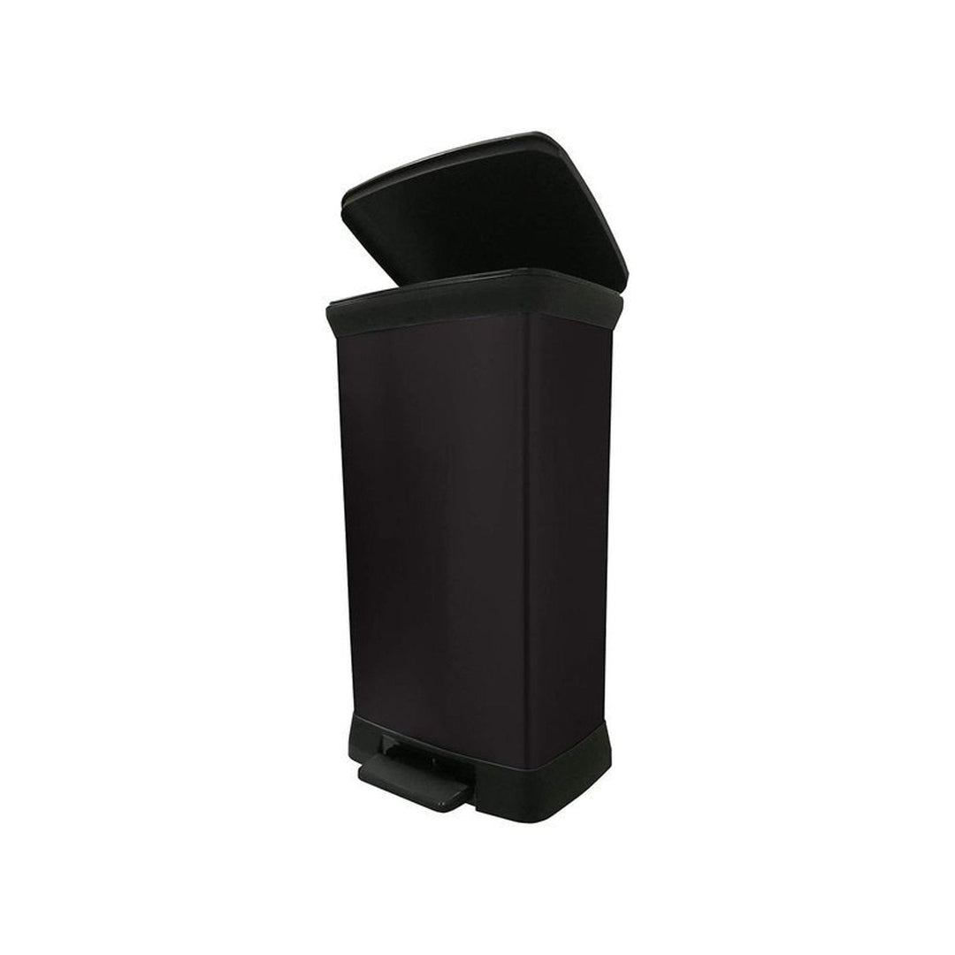 CURVER DECO BIN 50L Black Pedal Bin with Removable Compartment Elegant Modern Design No Prints