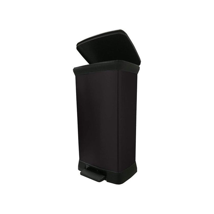 CURVER DECO BIN 50L Black Pedal Bin with Removable Compartment Elegant Modern Design No Prints