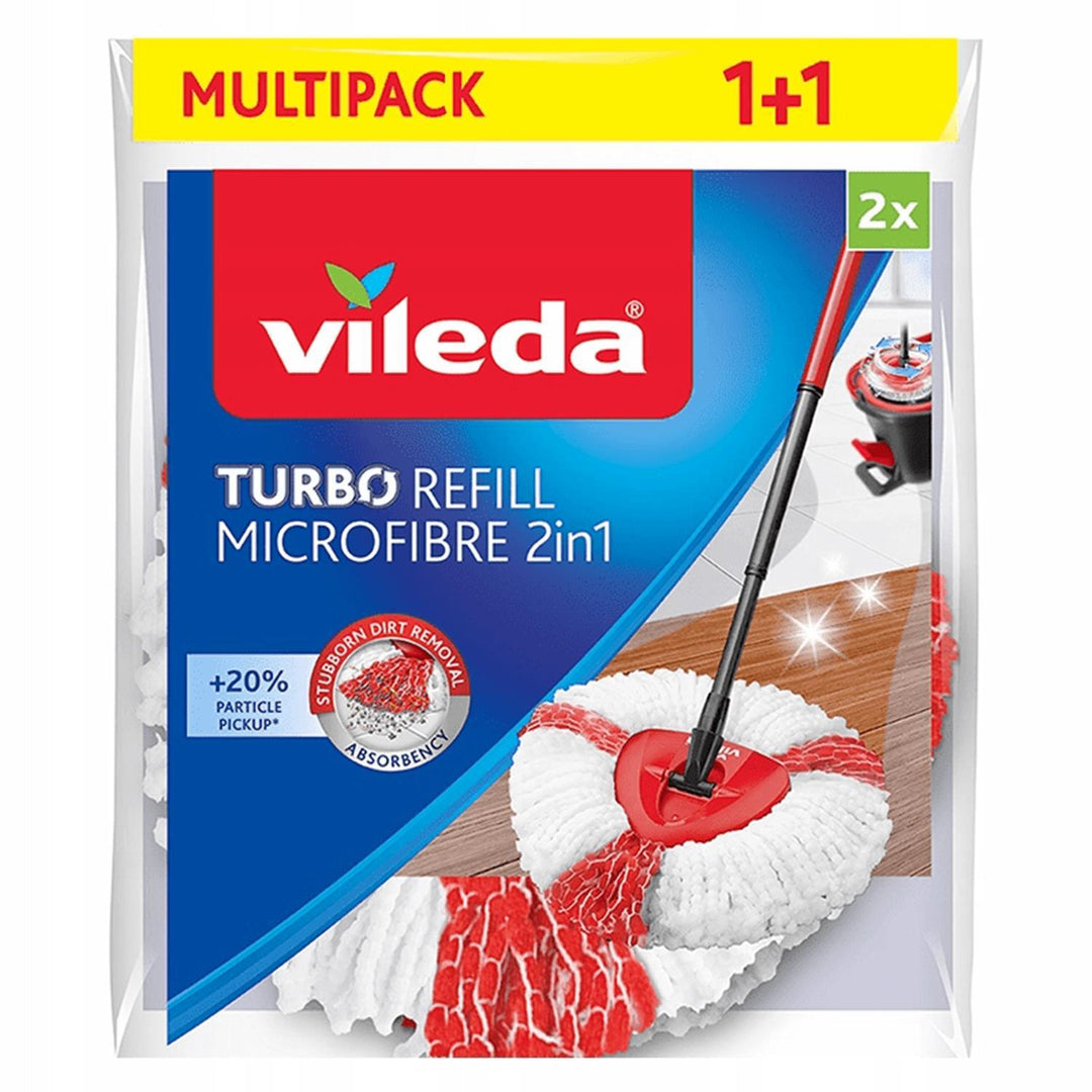 Replacement mop refill pad for Vileda Easy Wring & Clean Turbo 2in1 - Multipack, 2pcs in 1 Pack