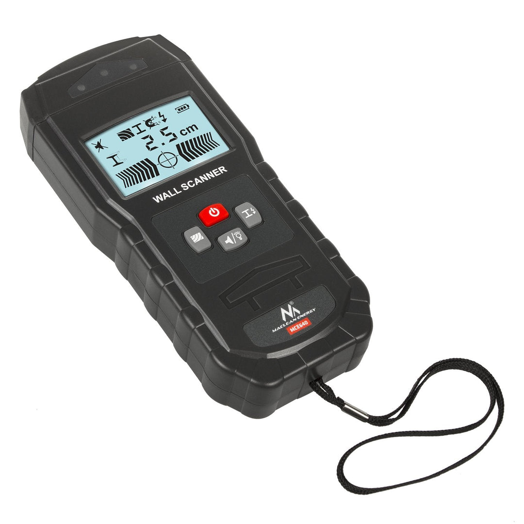 Maclean MCE640 Wall Scanner Locating Device 3 in 1 Cable Wood Metal Detector Wall Sensor LCD Display for Wood Live AC Wire Metal Studs Cable Joist Detection