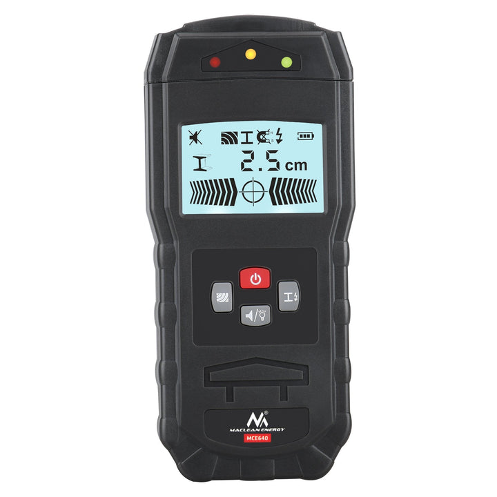 Maclean MCE640 Wall Scanner Locating Device 3 in 1 Cable Wood Metal Detector Wall Sensor LCD Display for Wood Live AC Wire Metal Studs Cable Joist Detection