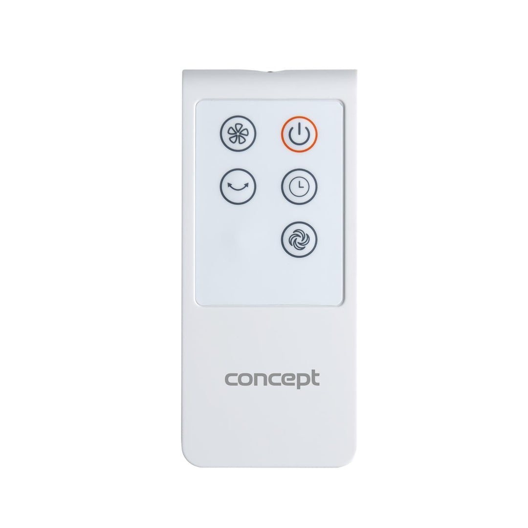 Oscillating pedestal column fan with a remote control and 3 speeds