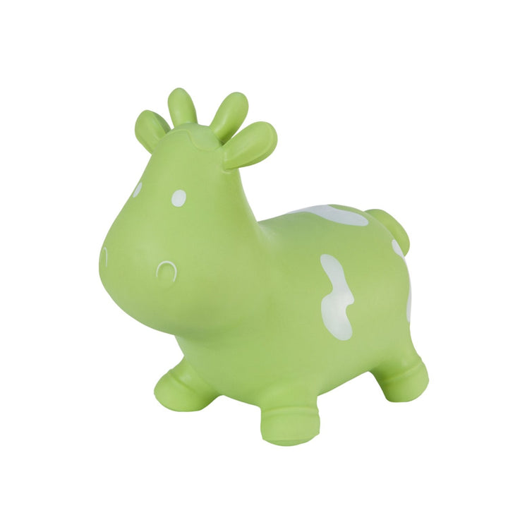 Hoppimals rubber jumper green cow - a huge and unique fun from jumping