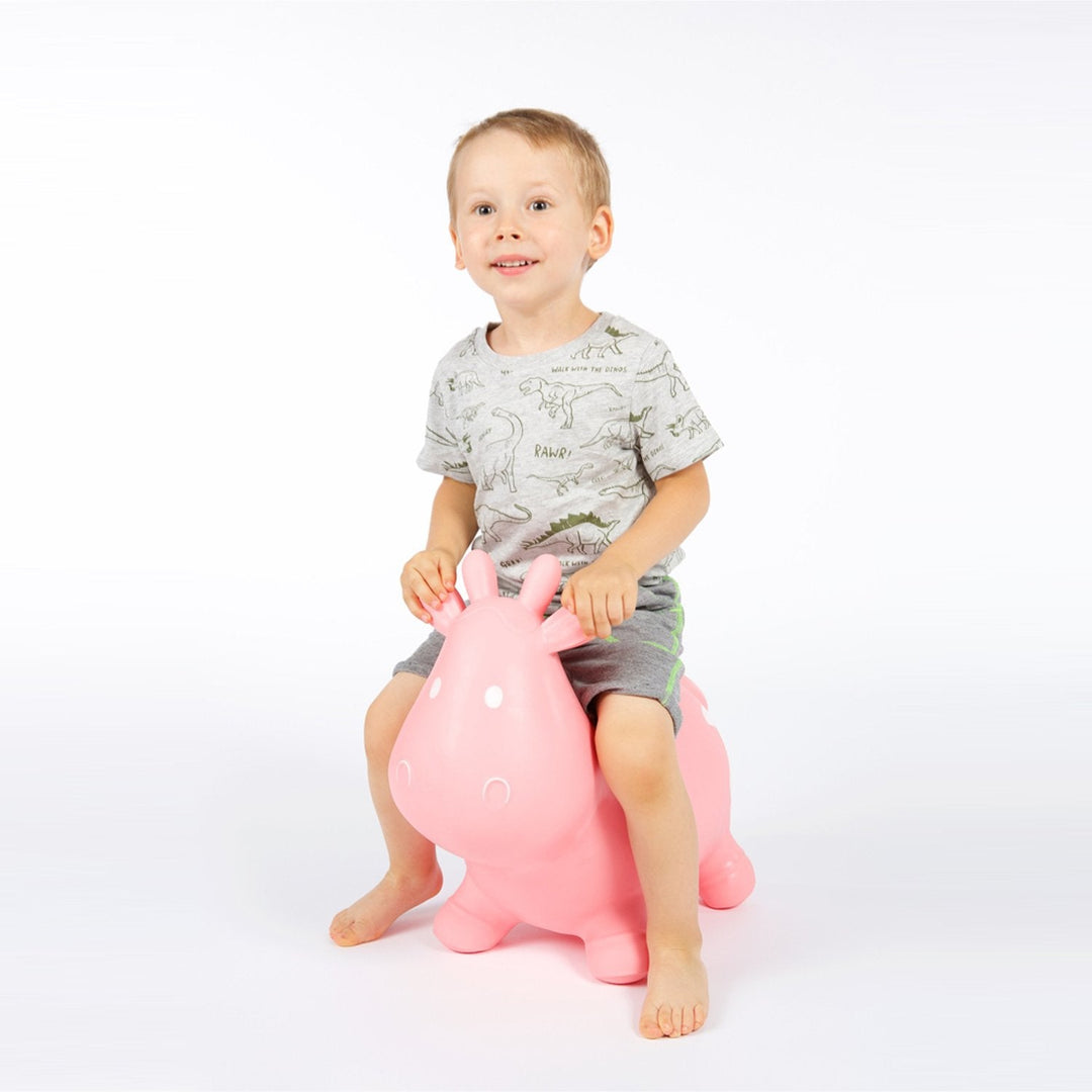 Hoppimals rubber jumper pink cow - a huge and unique fun from jumping