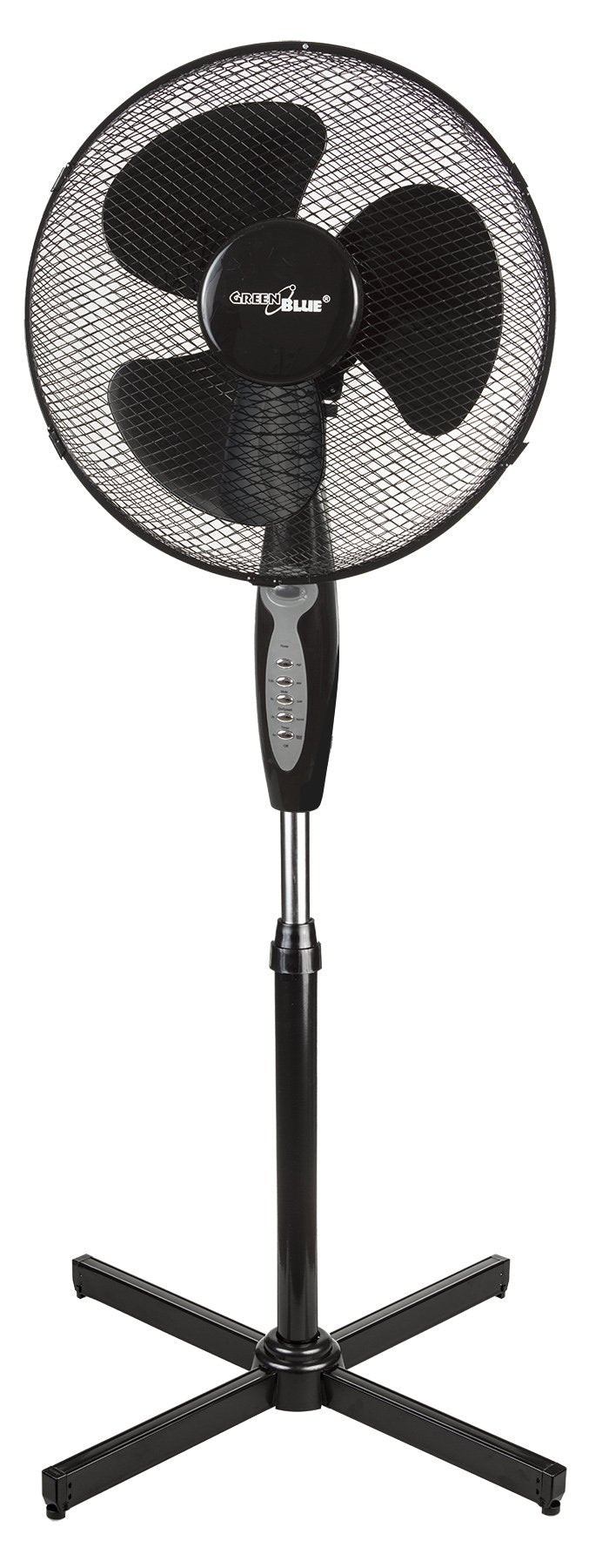 GreenBlue GB580 Floor fan 40W with 3 levels of airflow 1.25m high 1.5m of cable with remote control and timer up to 7.5h GB580
