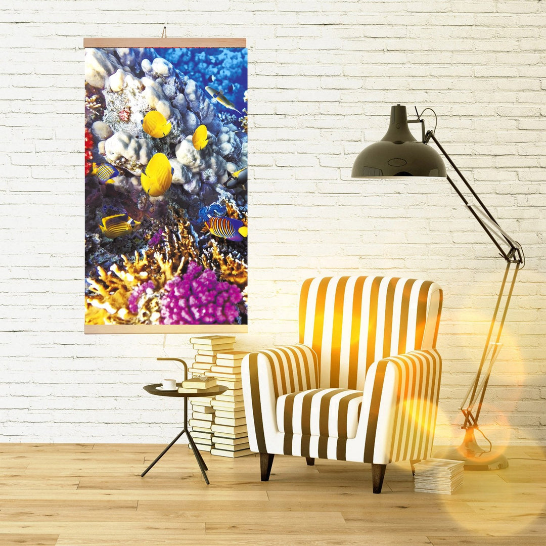 FAR Infrared Heater - Flexible Heating Panel 430W TRIO Design 6 Coral Reef 100x57cm Decorative Heating Poster Controller on a Cord