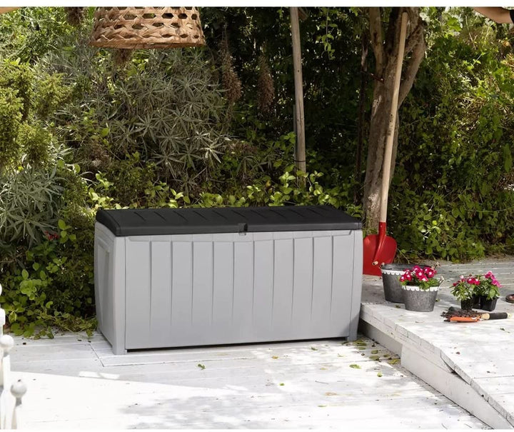 340L Keter Novel Garden Storage Chest Deck Box Large Capacity Handles