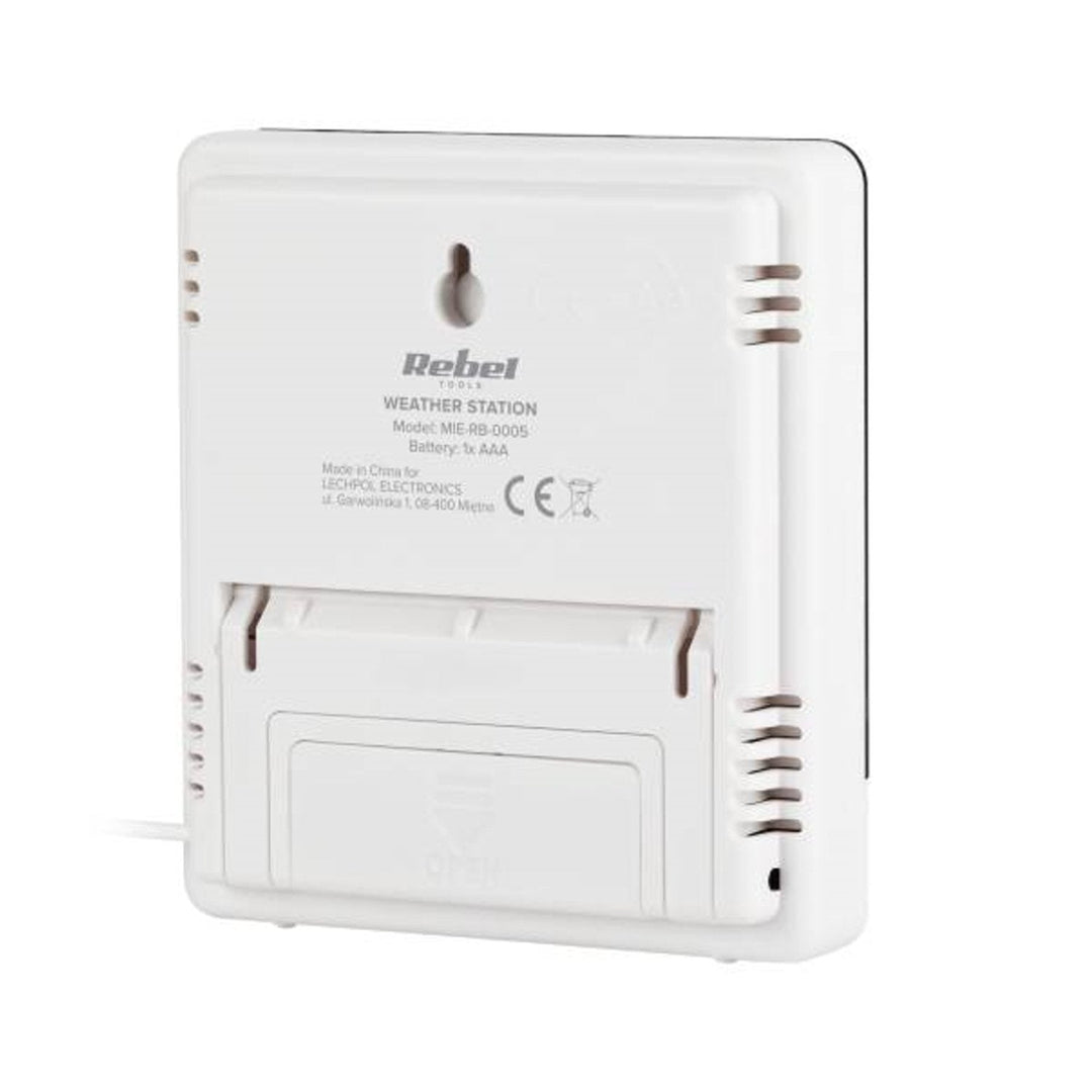 Rebel RB-0005 Home Weather Station With Humidity & Temperature Measurement Calendar & Alarm Function