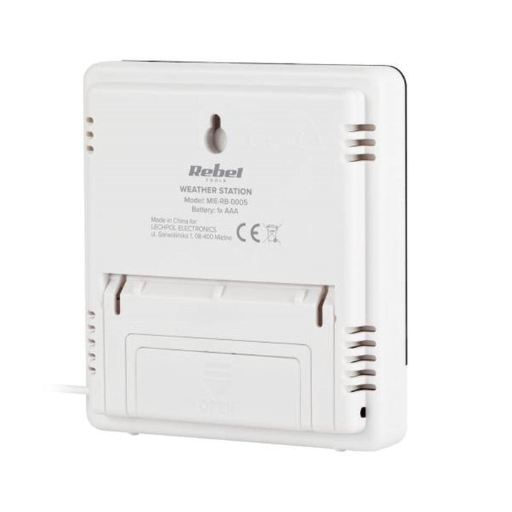 Rebel RB-0005 Home Weather Station With Humidity & Temperature Measurement Calendar & Alarm Function