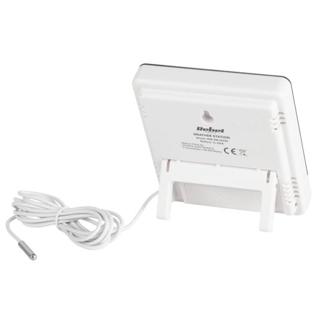 Rebel RB-0005 Home Weather Station With Humidity & Temperature Measurement Calendar & Alarm Function