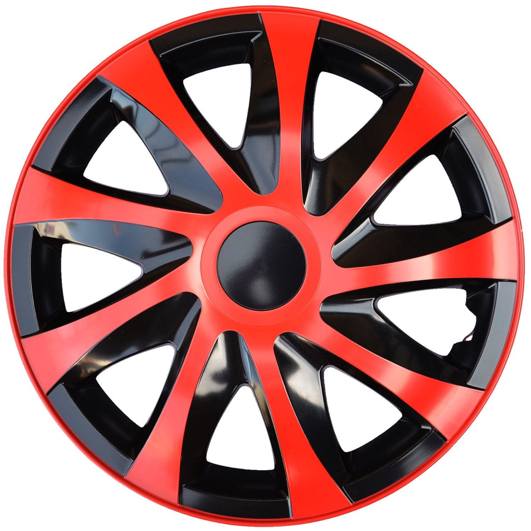Set of hubcaps 13" DRACO red-black 4 pieces