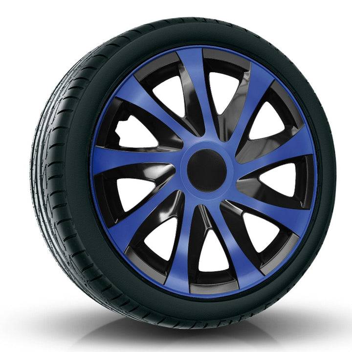 Set of hubcaps 14" DRACO blue-black 4 pieces