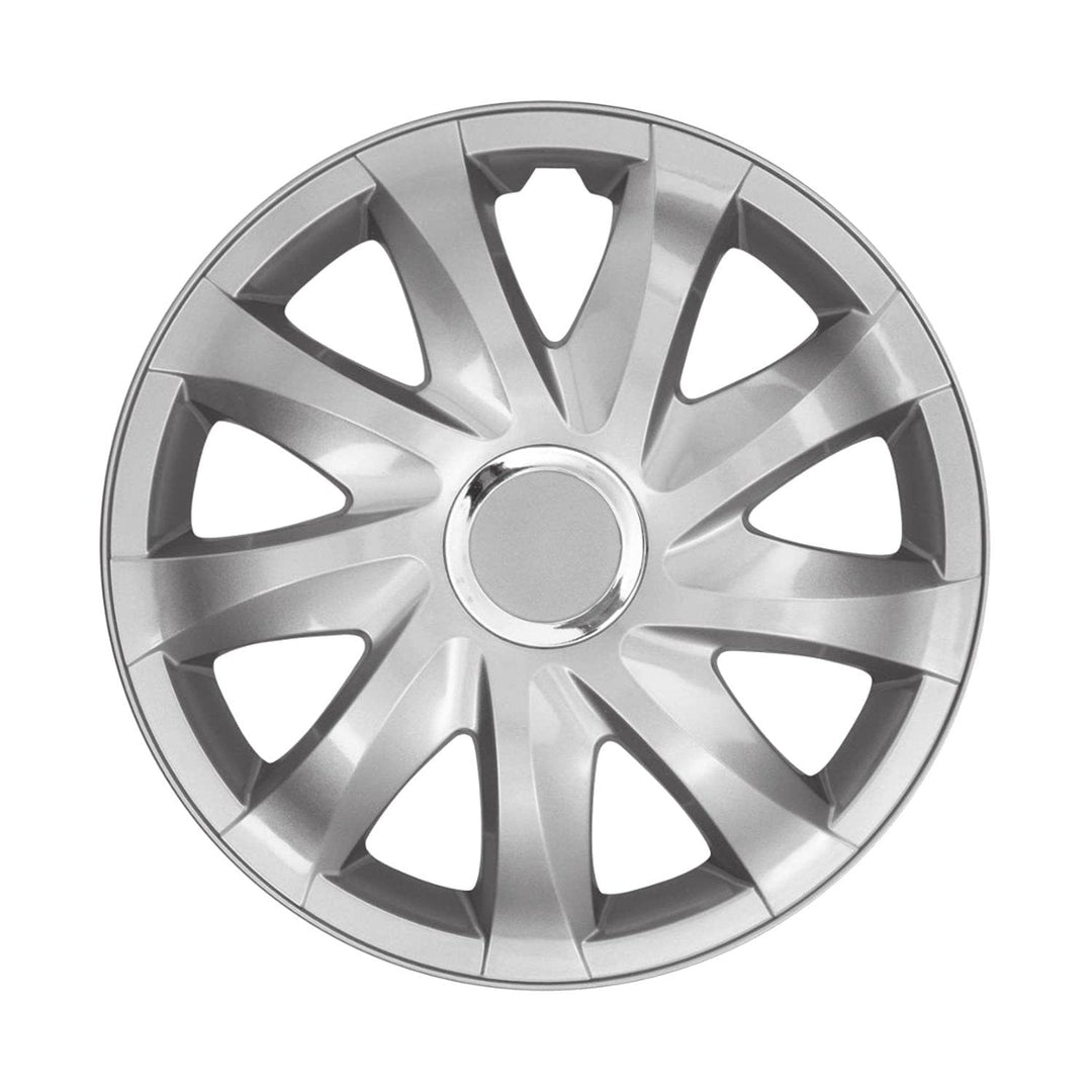 Hub Caps 14" NRM DRIFT SILVER lacquered 4 pieces - silver color