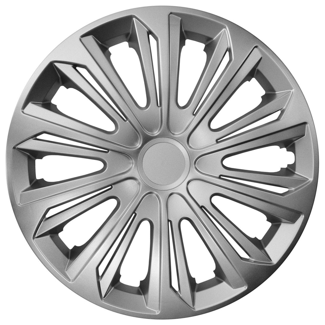 Set of universal hubcaps 15" STRONG silver 4 pieces