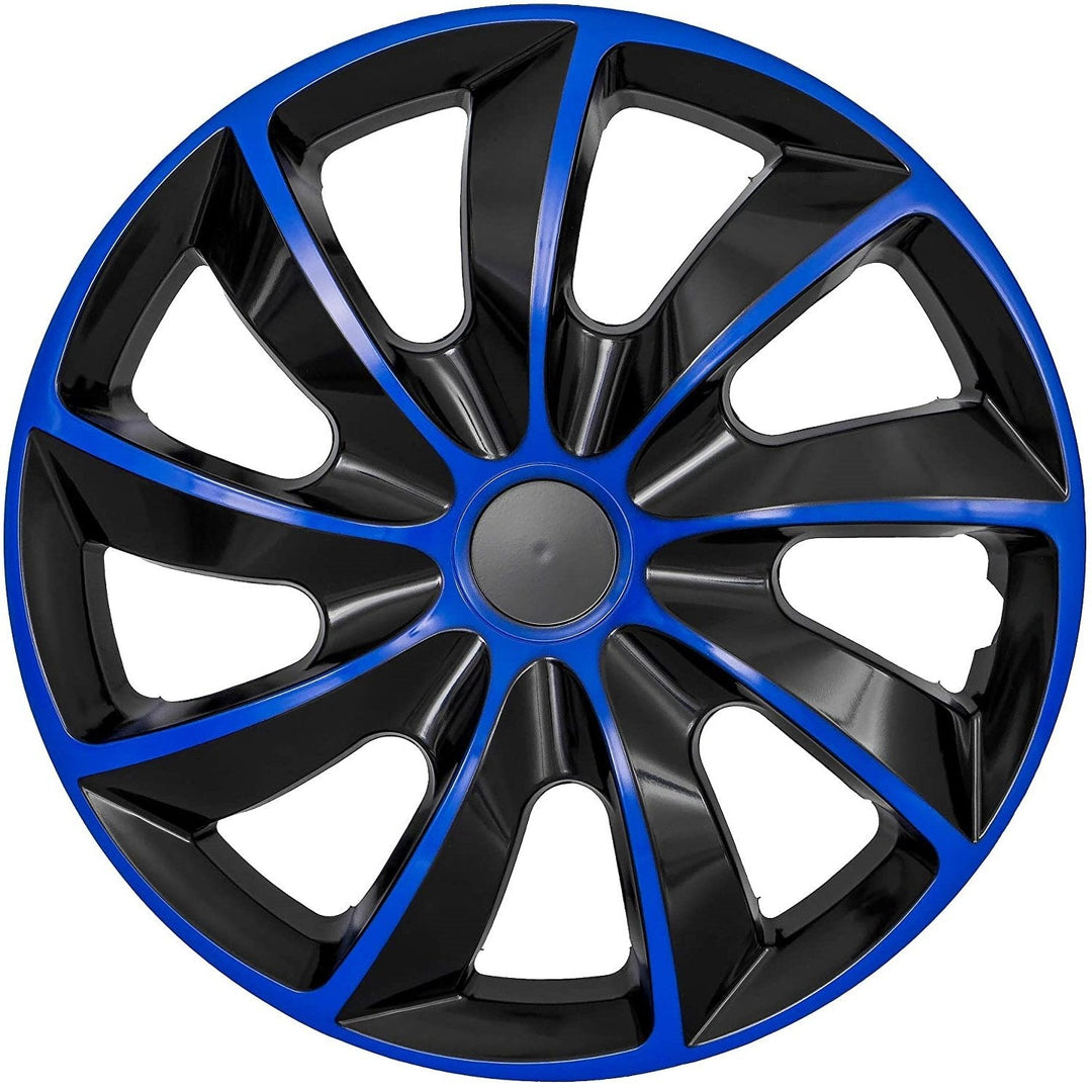 NRM QUAD BICOLOR BLUE BLACK 13" hubcaps. - 4 pieces