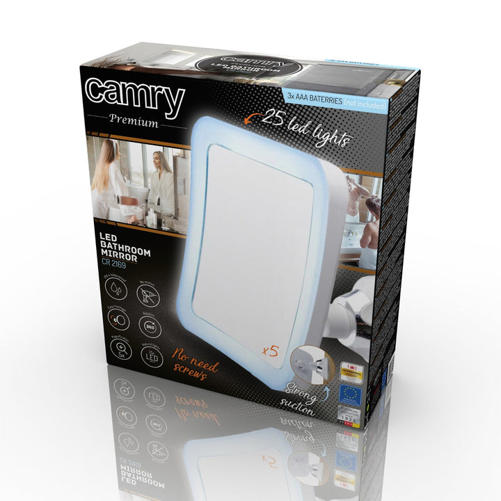 Bathroom mirror, swivel with LED illumination CR 2169