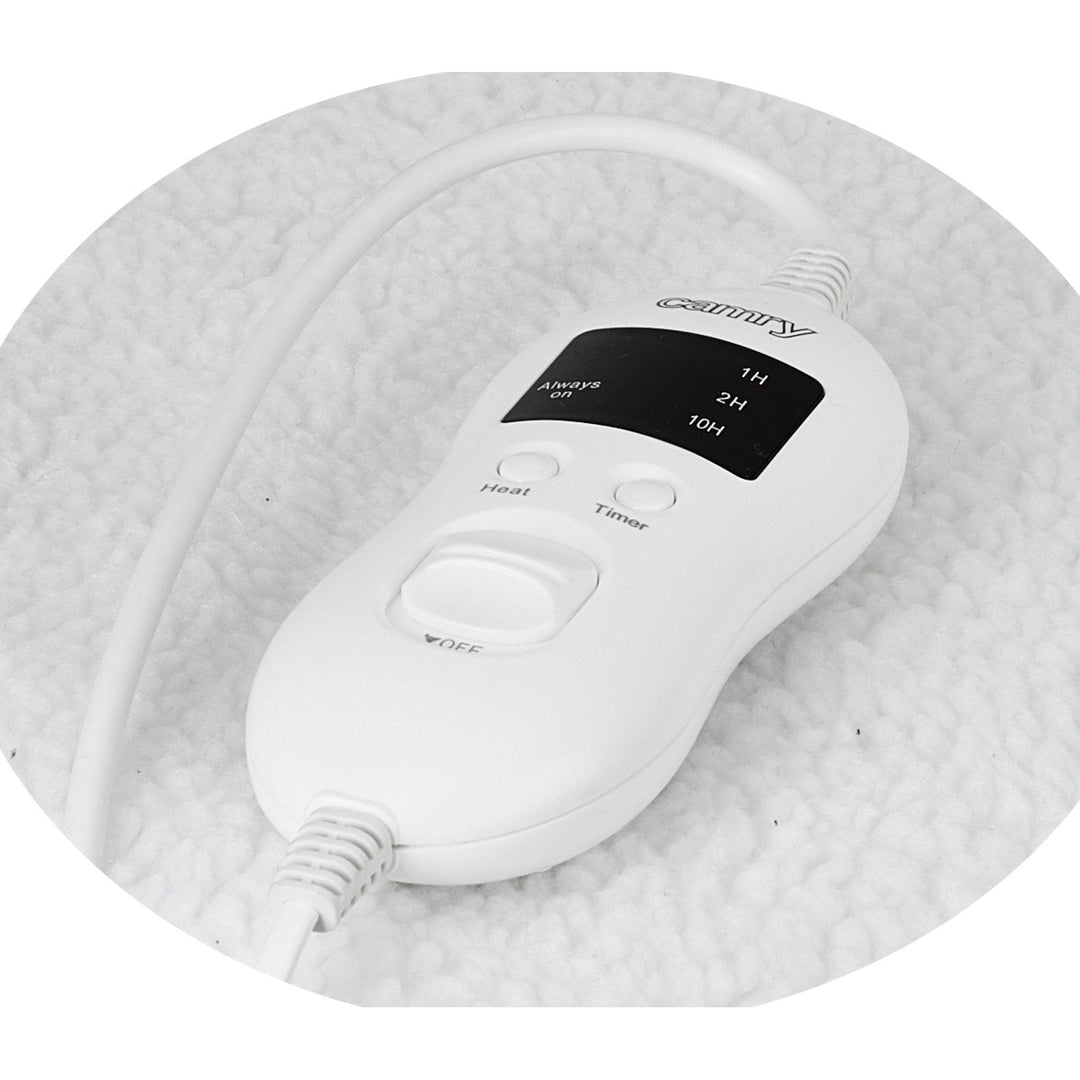Camry CR 7422 Electric Blanket Warm Soft Fleece Timer LCD Remote Control Heat Washable 160 x 100 cm