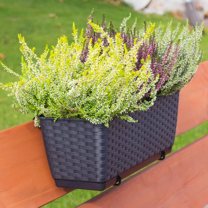 Rattan pot with hooks Ratolla DRL500PW anthracite