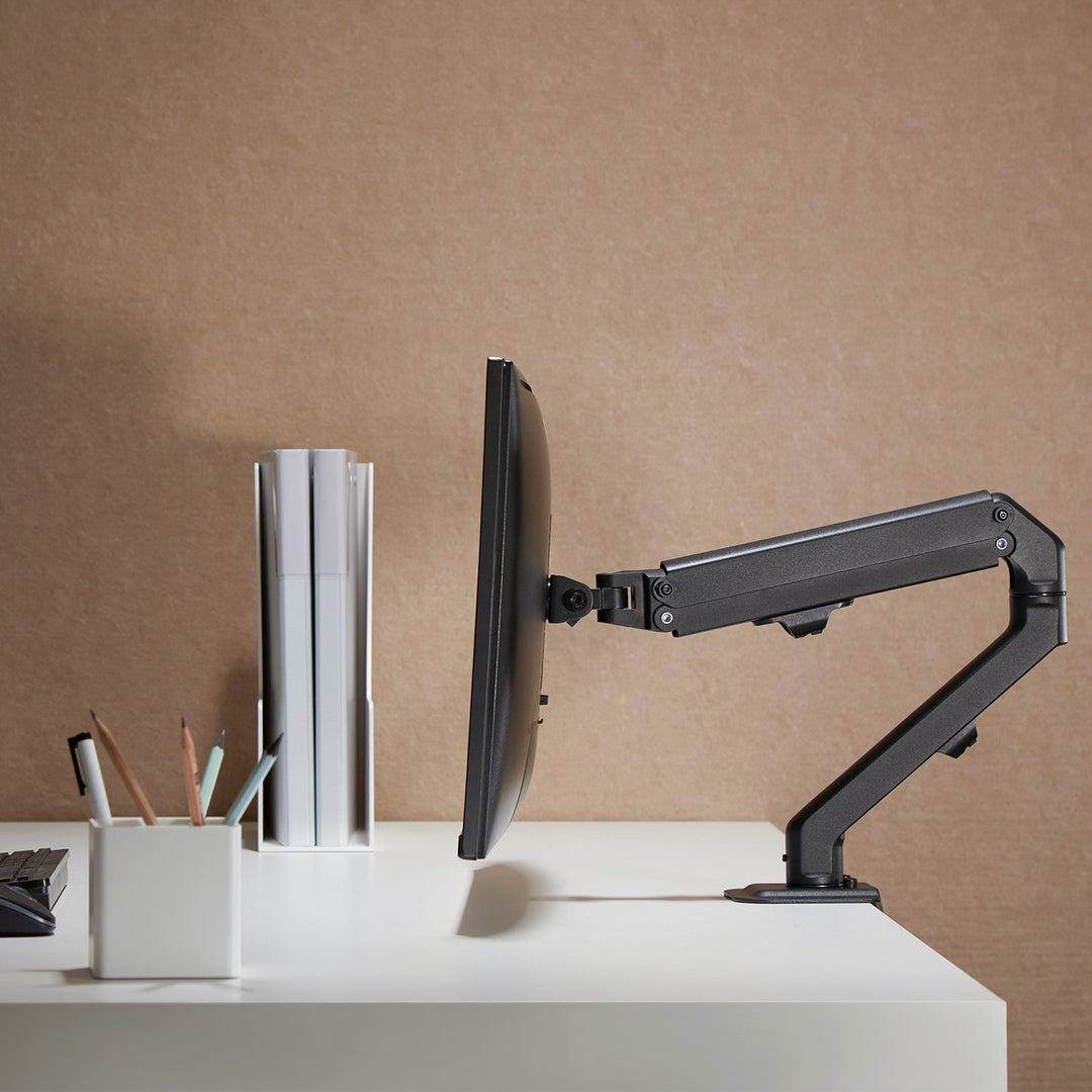 Maclean universal monitor desk mount, mechanical spring 17"-27" 7kg, VESA 75x75,100x100, MC-906