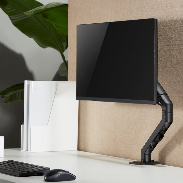 Maclean universal monitor desk mount, mechanical spring 17"-27" 7kg, VESA 75x75,100x100, MC-906