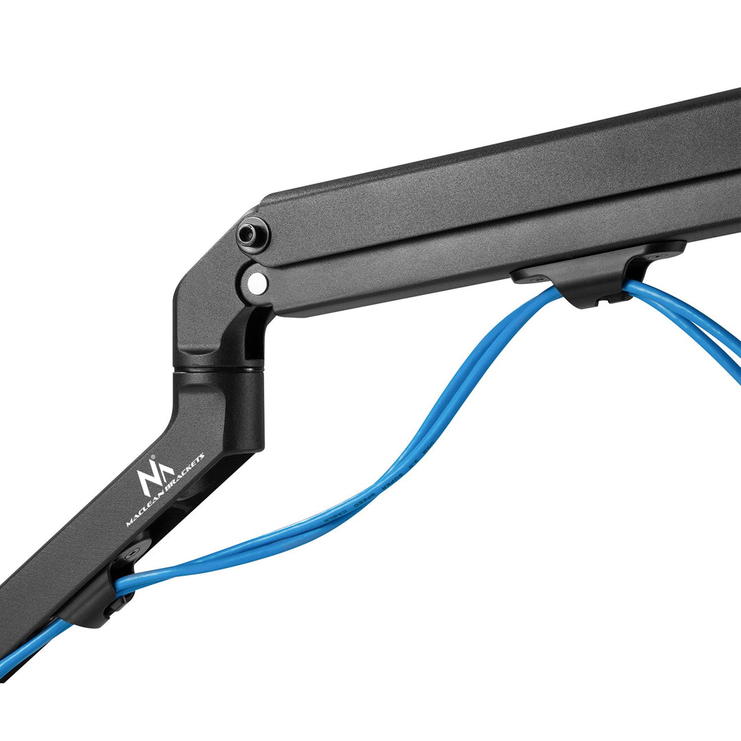 Maclean universal monitor desk mount, mechanical spring 17"-27" 7kg, VESA 75x75,100x100, MC-906