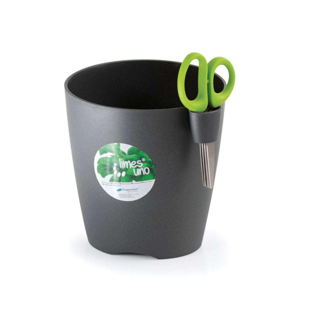 Herb pot with scissors Limes Uno DLU150 graphite