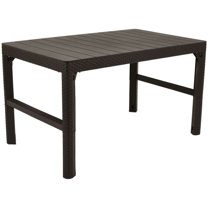 2in1 Garden Coffe Dining Table 2-Position Rattan Design Resistant