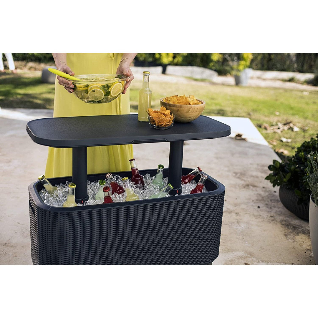 Keter garden bar 2in1 table, bar with a cooling container Bevy Cool Bar Rattan