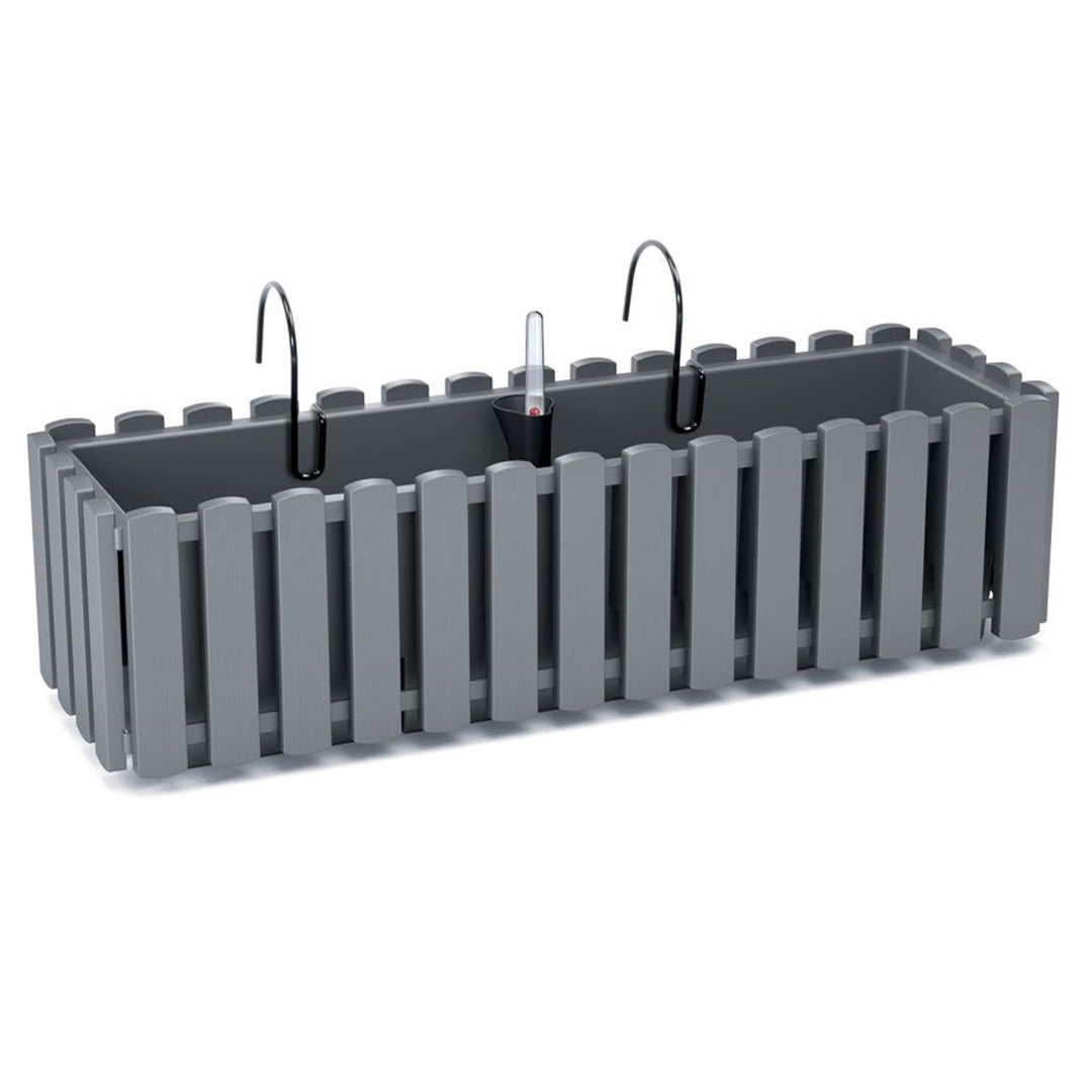 Balcony box with hooks Boardee Fencycase DDEF600W gray