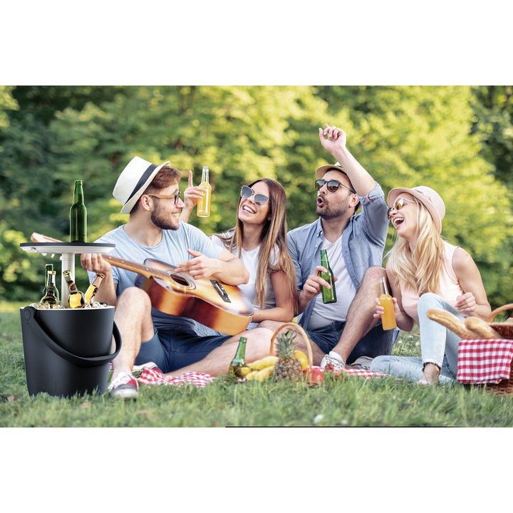 Keter Go Bar 246854 - Anthracite 2in1 Portable Cool Bar Side Table Cool Box