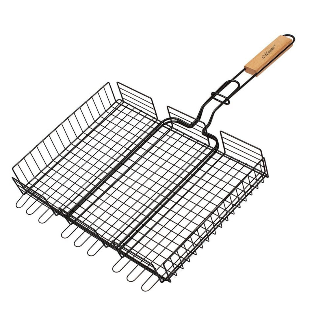 Maestro MR-1001 Double BBQ Cooking Grate Portable Grilling Basket 40x30cm