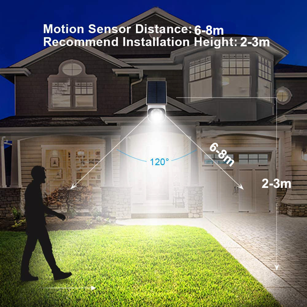 SOL1800S Solar Dummy CCTV Security Camera with LED Light Motion Sensor Red Diode