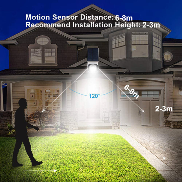 SOL1800S Solar Dummy CCTV Security Camera with LED Light Motion Sensor Red Diode