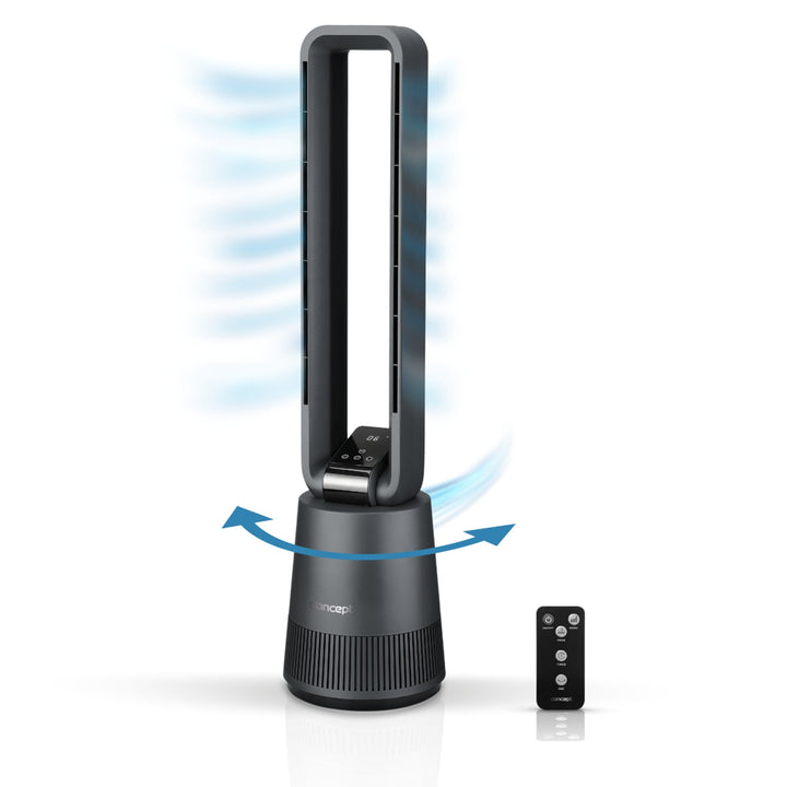 Concept VS5140 Bladeless Tower Fan with Remote Control 38" 50W Quiet Timer LED Digital
