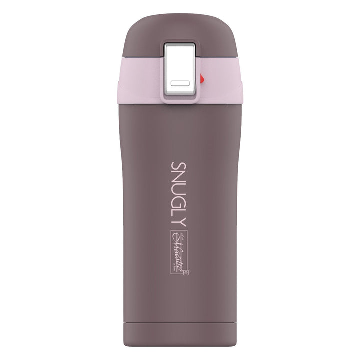 Snugly thermo mug coffee mug thermos flask insulated stainless steel for hot or cold drinks (300ml, brown)